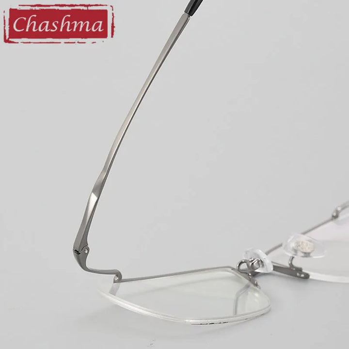 Chashma Unisex Semi Rim Brow Line Titanium Eyeglasses  6106 Semi Rim Chashma   