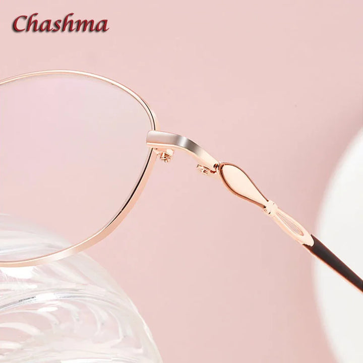 Chashma Ochki Women's Full Rim Oval Stainless Steel Eyeglasses 34397 Full Rim Chashma Ochki   