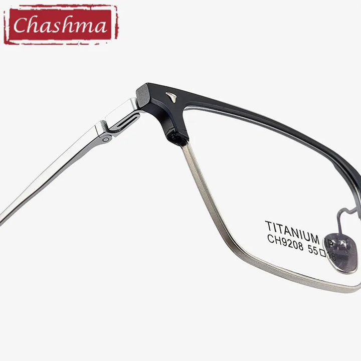 Chashma Unisex Full Rim Square Aluminum Magnesium Titanium Eyeglasses 9208 Full Rim Chashma   