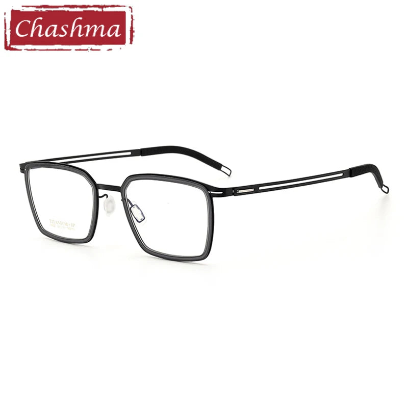 Chashma Unisex Full Rim Square Acetate Titanium Eyeglasses 9922 Full Rim Chashma   