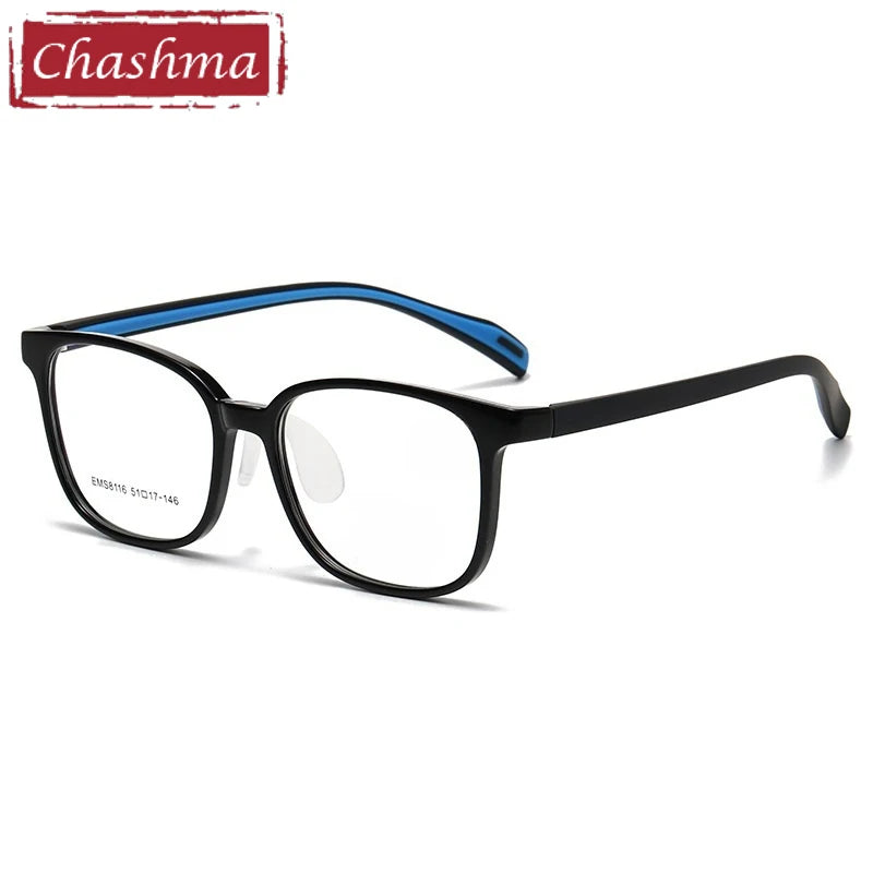 Chashma Ochki Unisex Full Rim Square Tr 90 Titanium Eyeglasses 938116