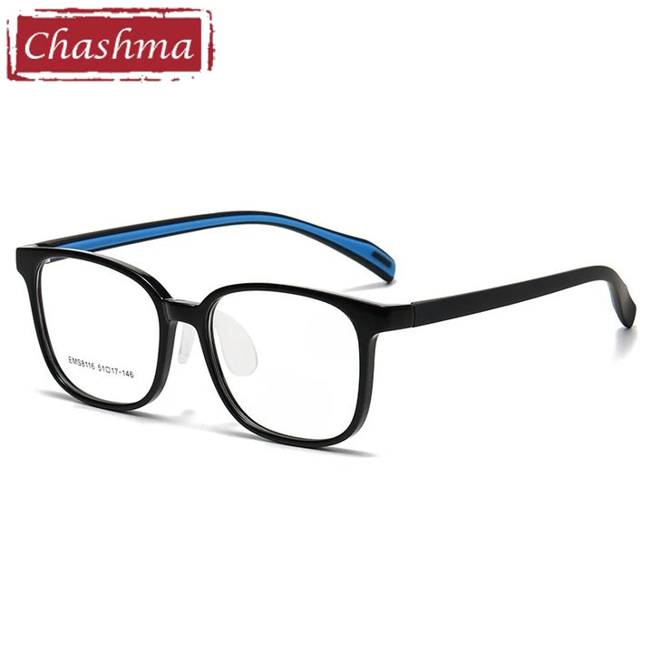 Chashma Ochki Unisex Full Rim Square Tr 90 Titanium Eyeglasses 938116