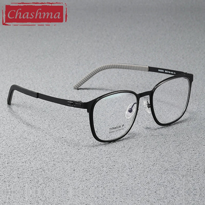 Chashma Women's Full Rim Round Square Titanium Acetate Eyeglasses 292203
