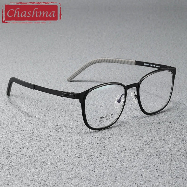 Chashma Women's Full Rim Round Square Titanium Acetate Eyeglasses 292203
