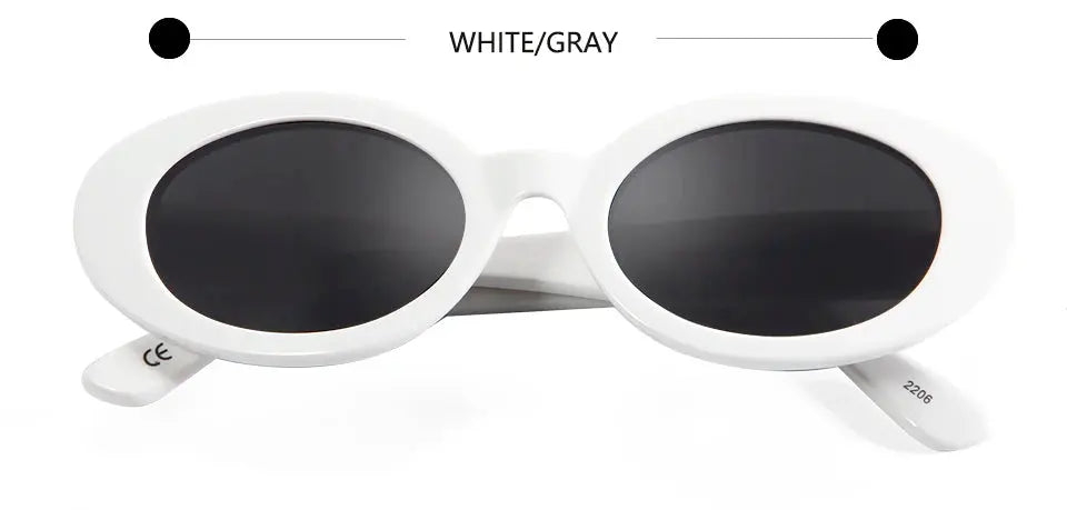 Esnbie 770371 Unisex Full Rim Oval Thick Acetate Sunglasses FuzWeb