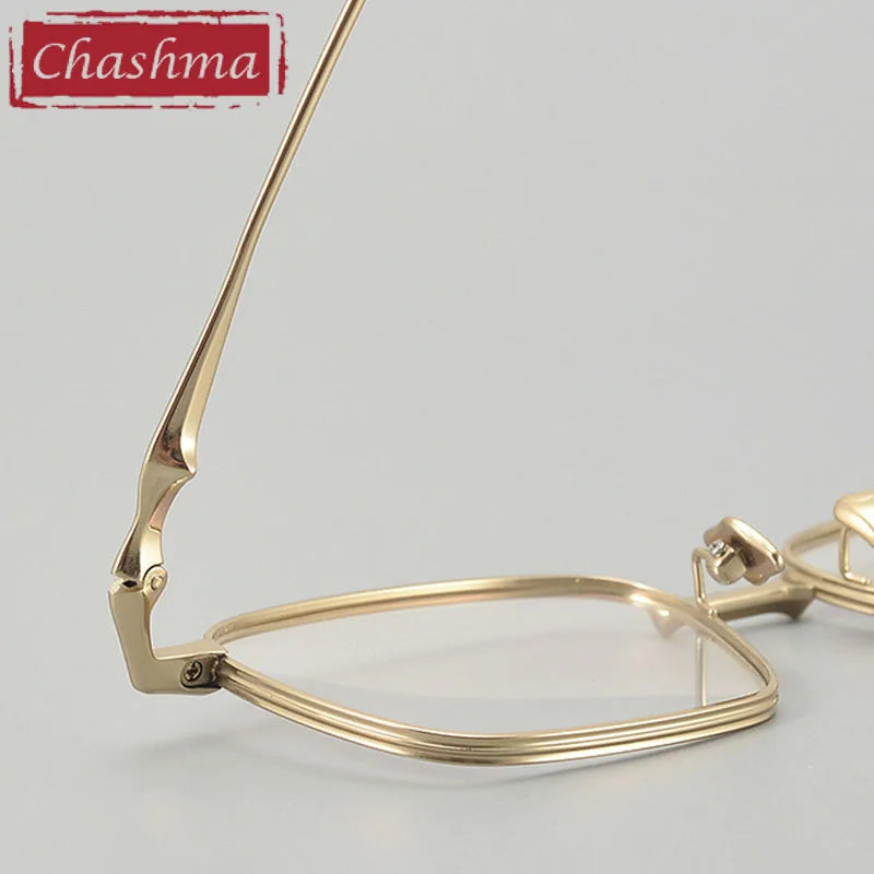 Chashma Ottica Unisex Full Rim Square Titanium Eyeglasses 10201 Full Rim Chashma Ottica   