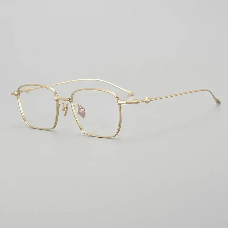 Chashma Ottica Men's Full Rim Polygon Square Titanium Eyeglasses 671436 FuzWeb