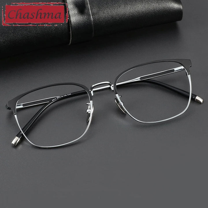 Chashma Unisex Full Rim Square Stainless Steel Eyeglasses 9976 Full Rim Chashma   