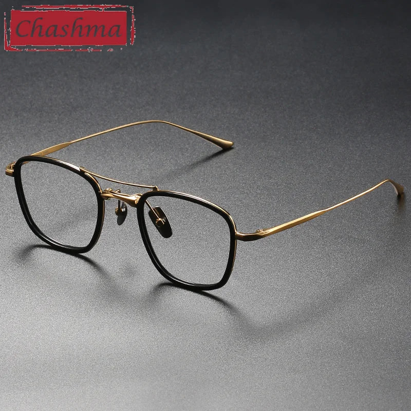 Chashma Women's Full Rim Polygon Acetate Titanium Eyeglasses 887142