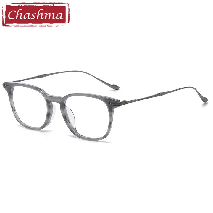 Chashma Unisex Full Rim Square Acetate Titanium Eyeglasses 685888