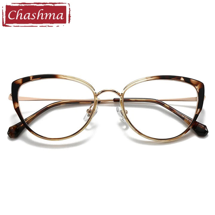 Chashma Ottica Women's Full Rim Cat Eye Acetate Alloy Eyeglasses 441042