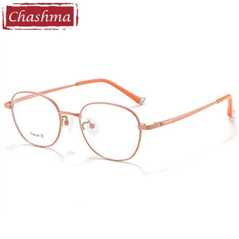 Chashma Ottica Unisex Teen Full Rim Oval Titanium Eyeglasses 10036