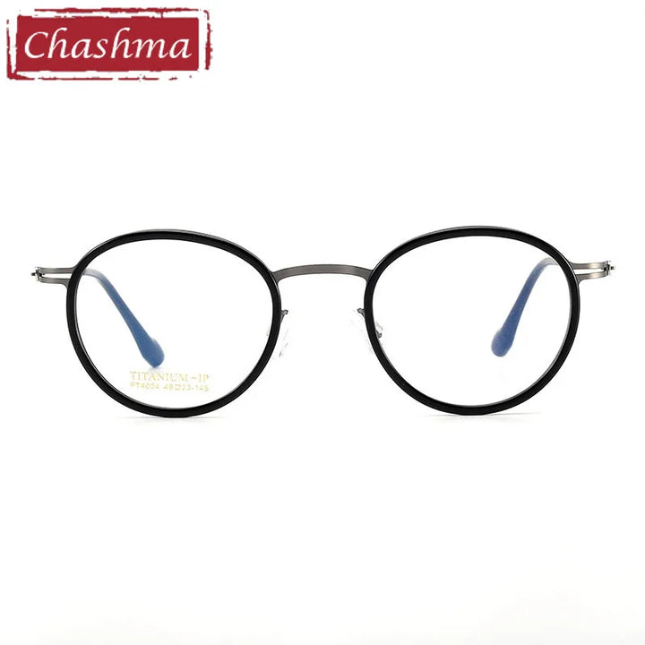 Chashma Ottica Women's Full Rim Round Titanium Acetate Eyeglasses 4004 Full Rim Chashma Ottica   