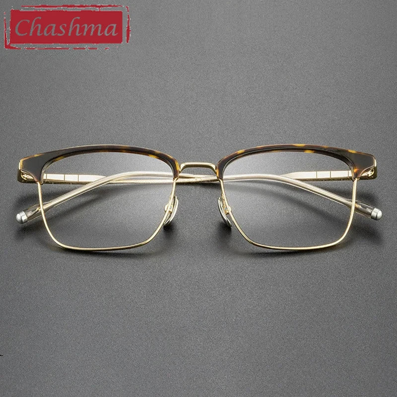 Chashma Unisex Full Rim Square Acetate Titanium Eyeglasses 881865
