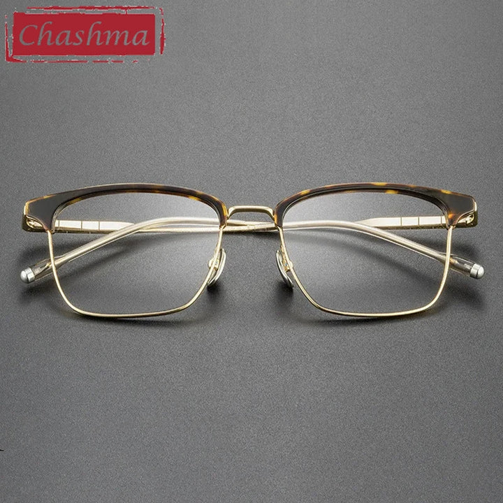 Chashma Unisex Full Rim Square Acetate Titanium Eyeglasses 881865