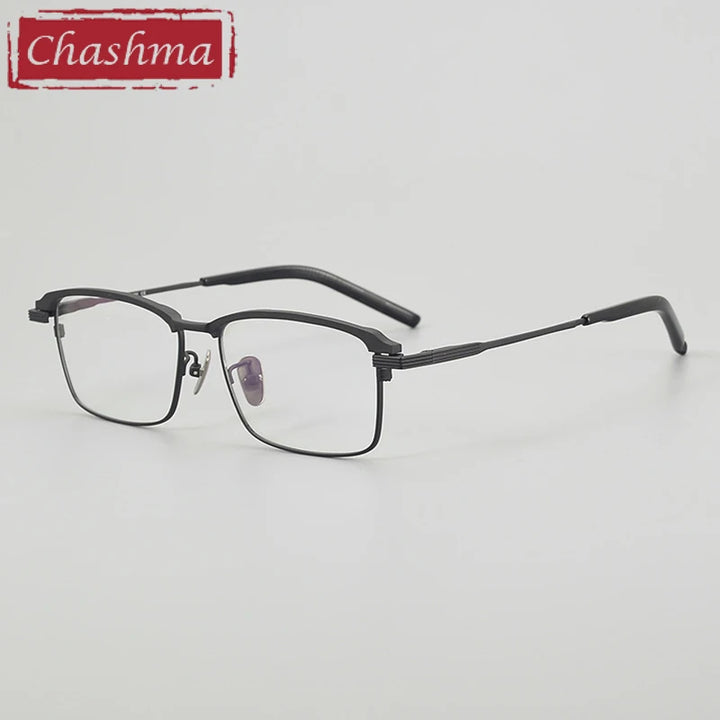 Chashma Ottica Unisex Full Rim Big Square Titanium Eyeglasses 38941