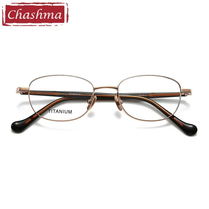 Chashma Ottica Women's Full Rim Oval AcetateTitanium Eyeglasses 407002