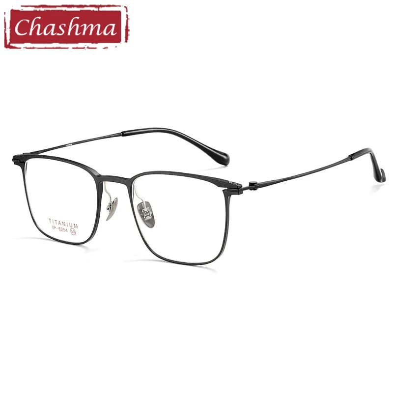 Chashma Ottica Unisex Full Rim Square Titanium Eyeglasses 406254