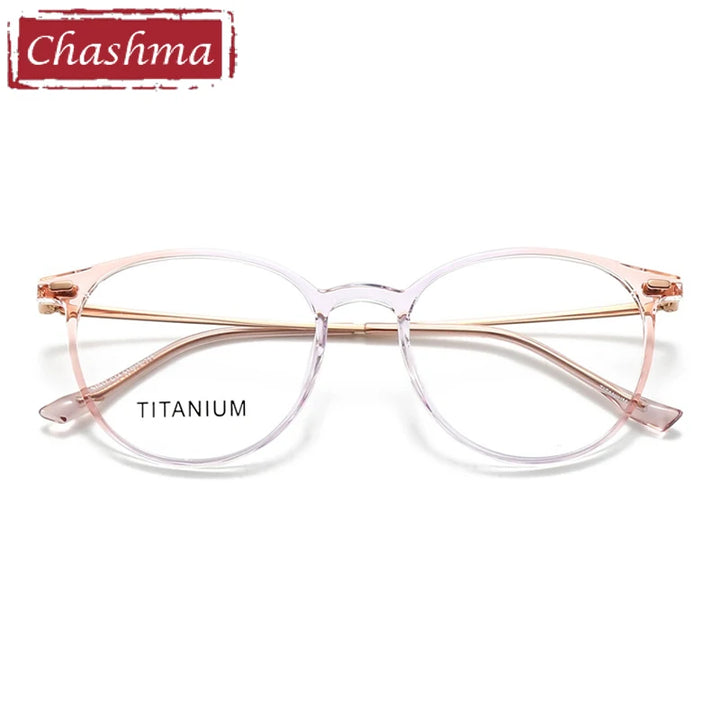 Chashma Ochki Women's Full Rim Round Tr 90 Titanium Eyeglasses 57017