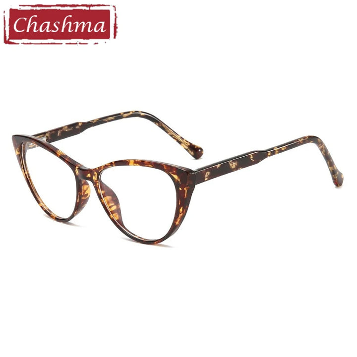 Chashma Ochki Women's Full Rim Cat Eye Tr 90 Alloy Eyeglasses 369125