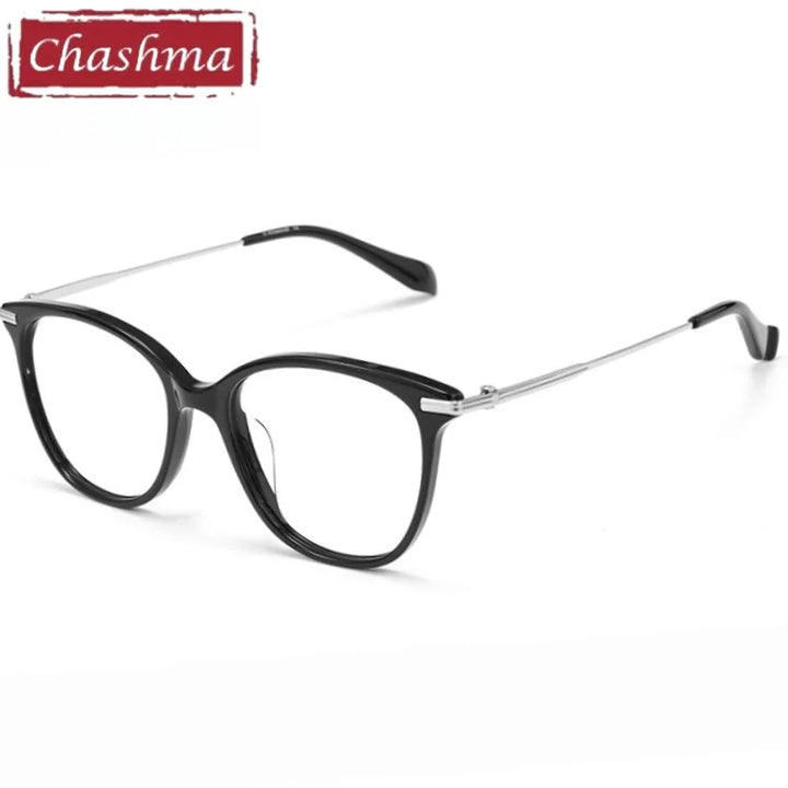 Chashma Women's Full Rim Oval Cat Eye Acetate Titanium Eyeglasses 790005