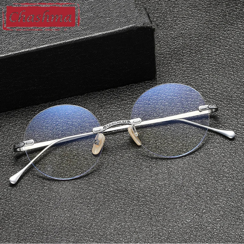 Chashma Women's Rimless Round Titanium Eyeglasses 885933.