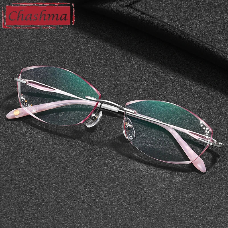 Chashma Women's Rimless Oval Square Titanium Eyeglasses 699142