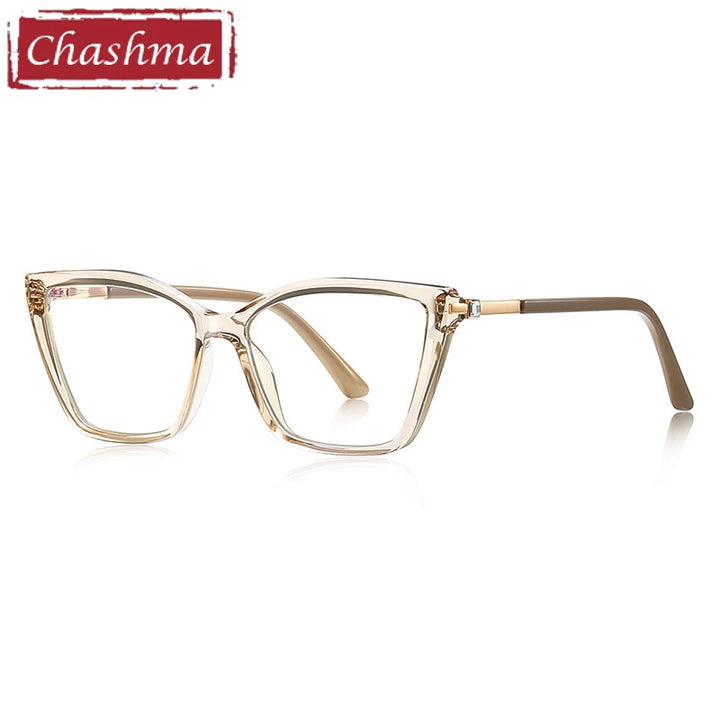 Chashma Ottica Women's Full Rim Cat Eye Tr 90 Titanium Eyeglasses 22384