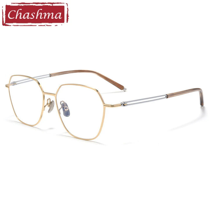 Chashma Ottica Women's Full Rim Polygon Square Titanium Eyeglasses 62831