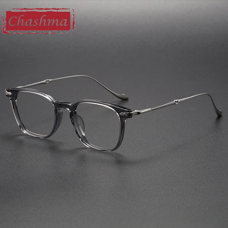 Chashma Ochki Women's Full Rim Square Acetate Titanium Eyeglasses 932052