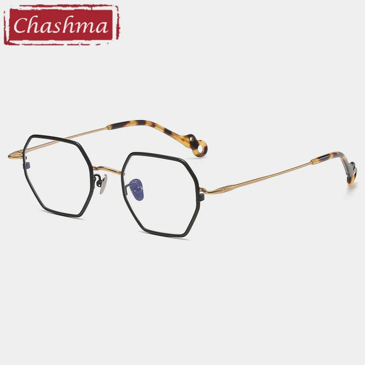 Chashma Unisex Full Rim Hexagon Square Titanium Eyeglasses 35961