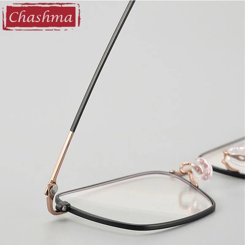 Chashma Ottica Unisex Full Rim Square Titanium Eyeglasses 7003 Full Rim Chashma Ottica   