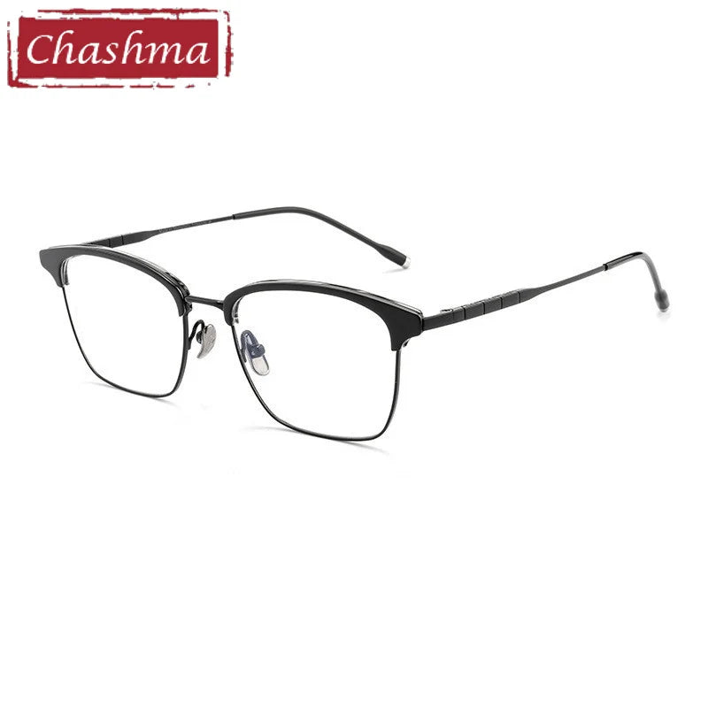 Chashma Unisex Full Rim Square Acetate Titanium Eyeglasses 871865