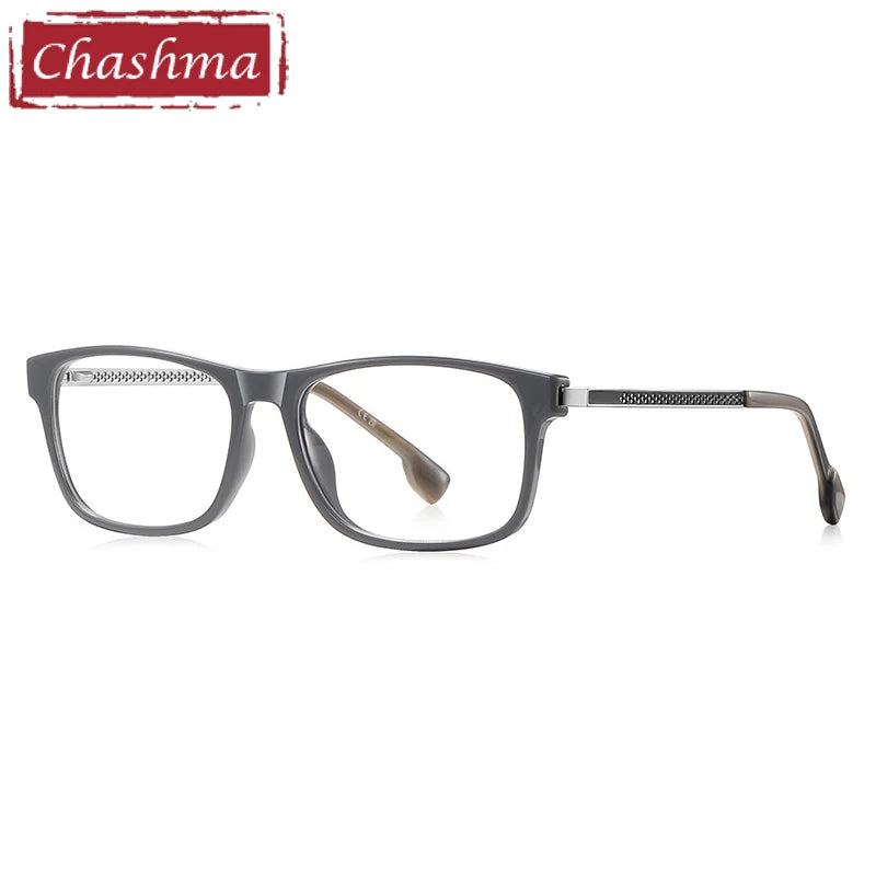 Chashma Ottica Unisex Full Rim Square Tr 90 Titanium Eyeglasses 73204