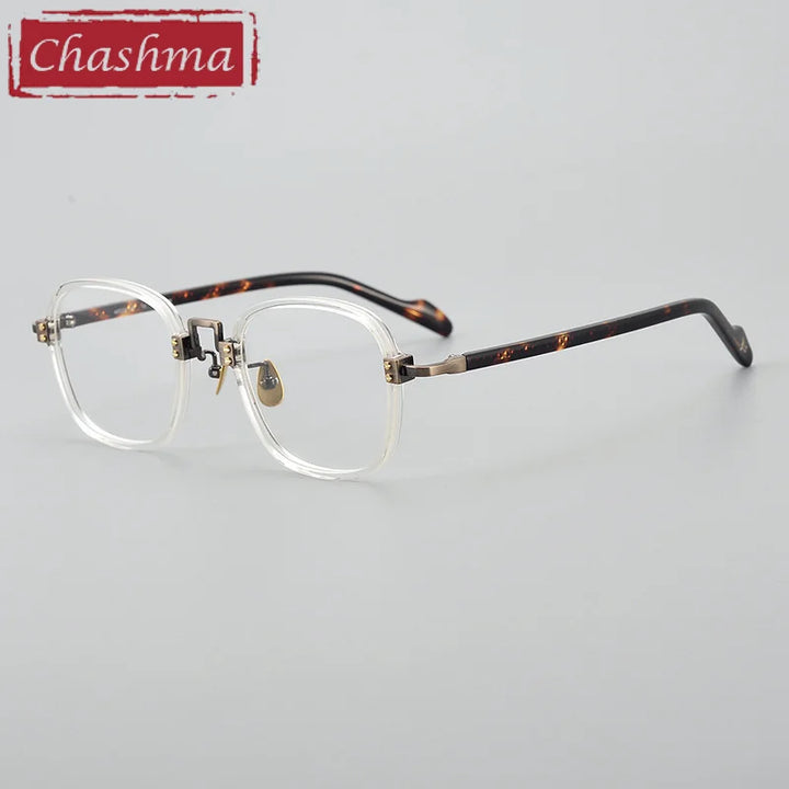 Chashma Unisex Full Rim Square Acetate Titanium Eyeglasses 190038.