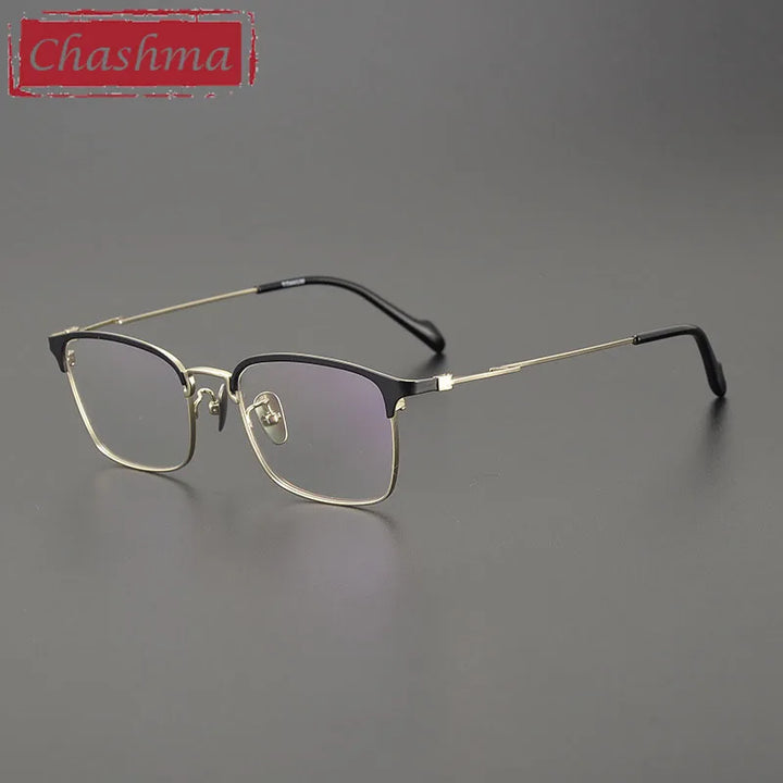 Chashma Unisex Full Rim Square Acetate Titanium Eyeglasses 250050 Full Rim Chashma   