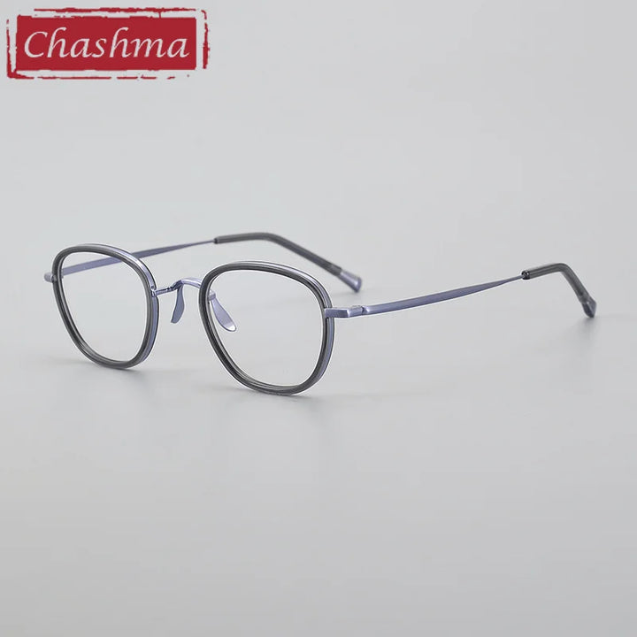 Chashma Unisex Full Rim Polygon Titanium Acetate Eyeglasses 881750