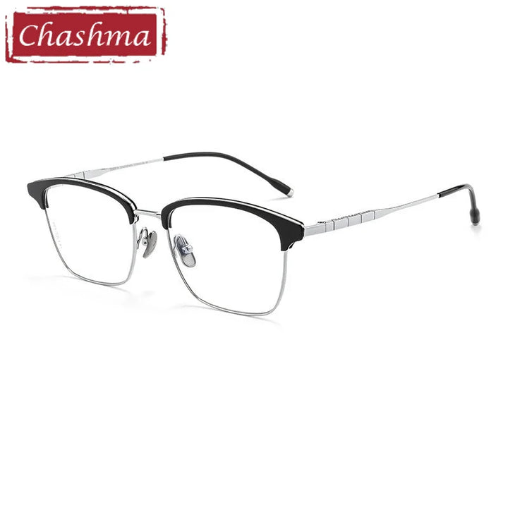 Chashma Unisex Full Rim Square Acetate Titanium Eyeglasses 871865