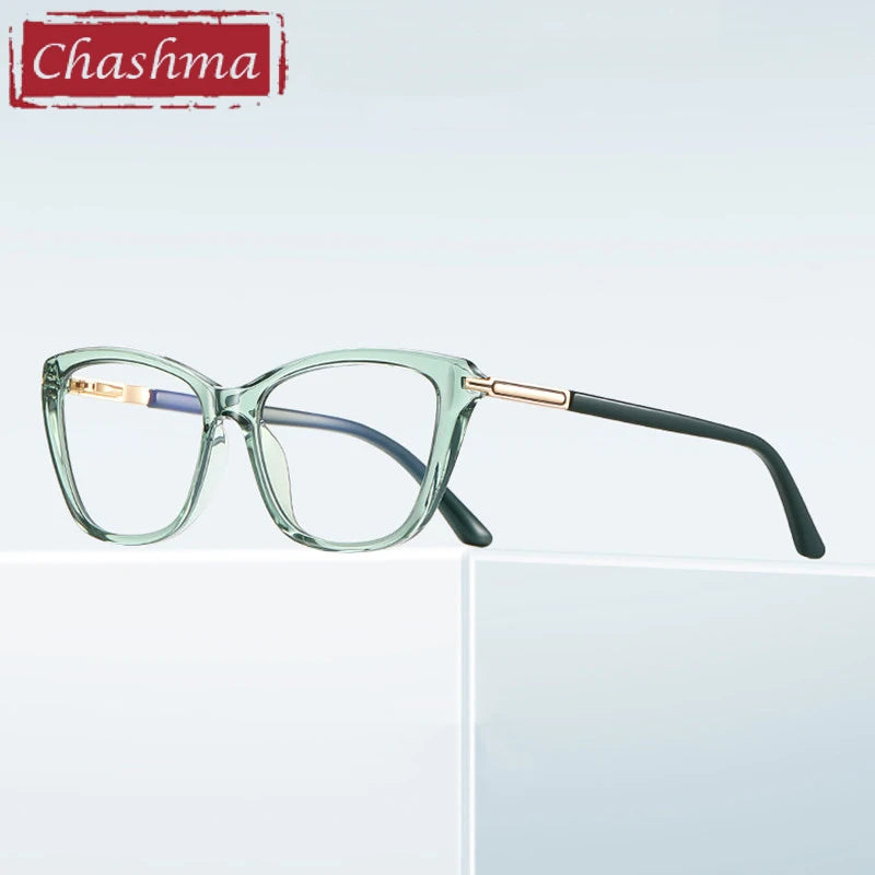 Chashma Ottica Women's Full Rim Cat Eye Tr 90 Titanium Eyeglasses 22334