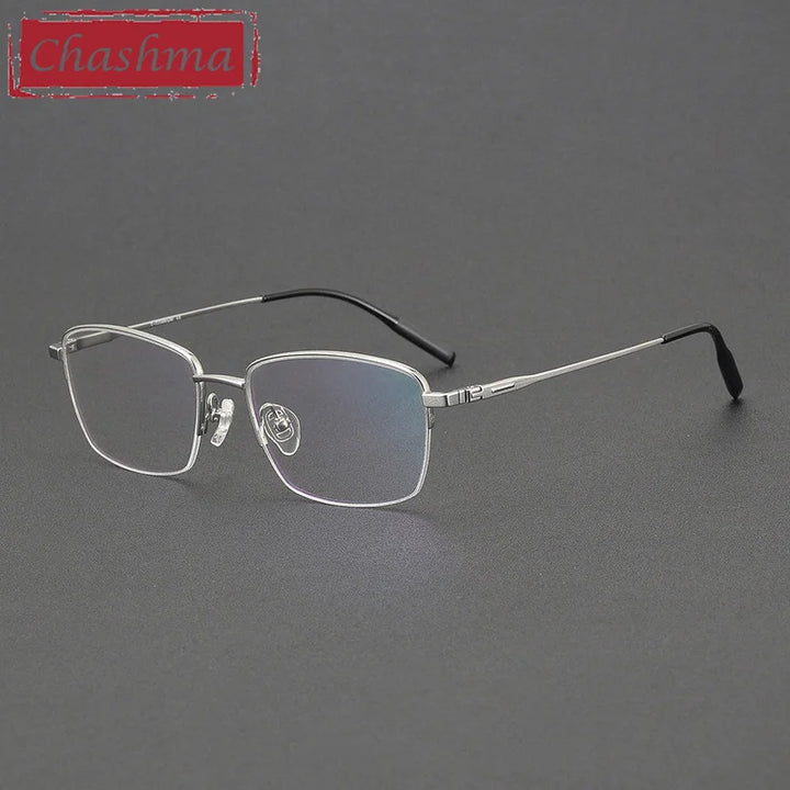 Chashma Men's Semi Rim Polygon Square Titanium Eyeglasses 781055