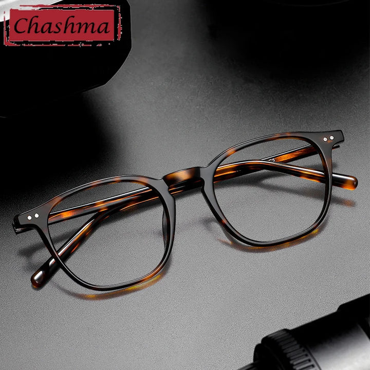 Chashma Ottica Unisex Full Rim Round Square Acetate Eyeglasses 409603