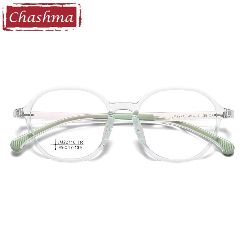 Chashma Ochki Women's Full Rim Oval Round Tr 90 Alloy Eyeglasses 322710