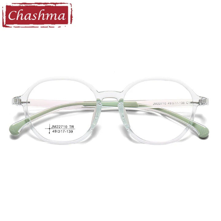 Chashma Ochki Women's Full Rim Oval Round Tr 90 Alloy Eyeglasses 322710