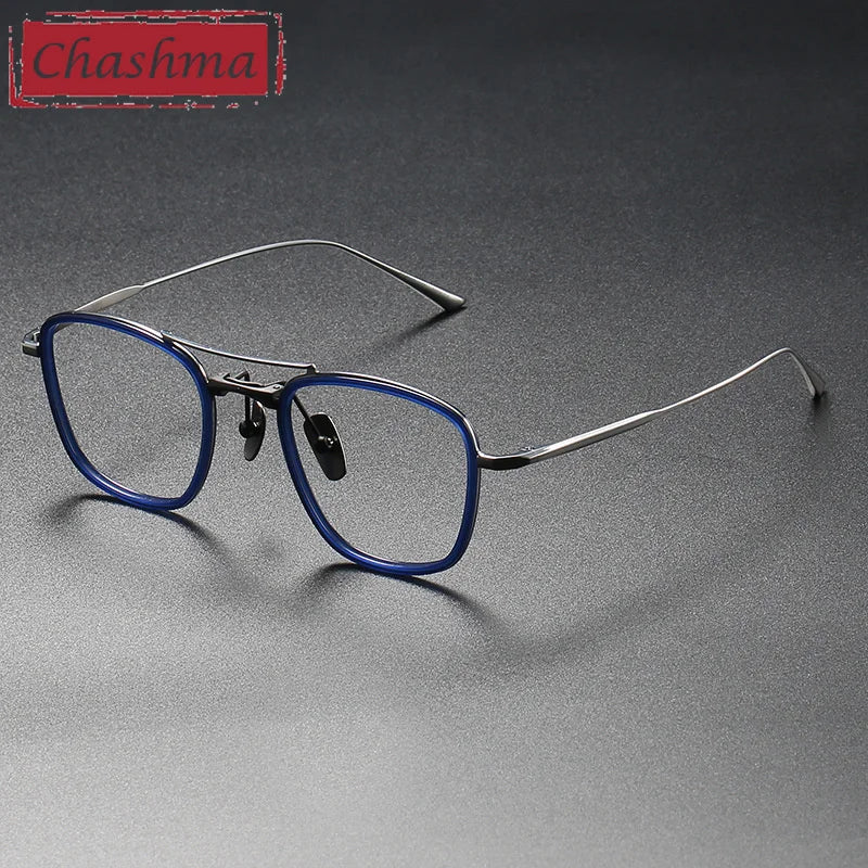 Chashma Women's Full Rim Polygon Acetate Titanium Eyeglasses 887142