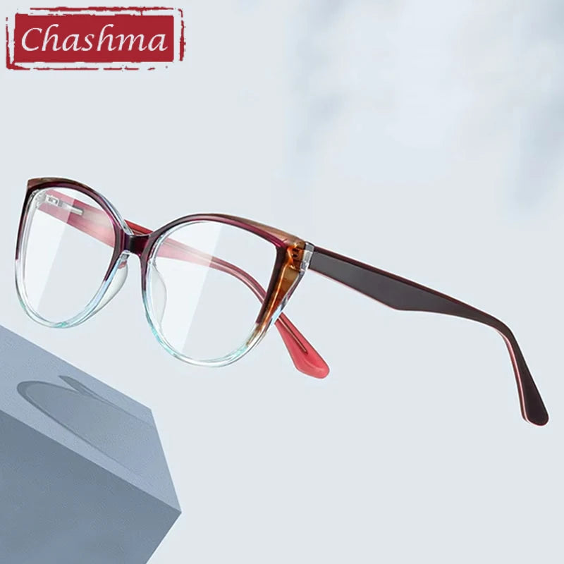 Chashma Ottica Women's Full Rim Cat Eye Tr 90 Titanium Eyeglasses 87224