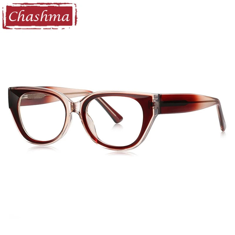 Chashma Ochki Women's Full Rim Cat Eye Tr 90 Titanium Eyeglasses 64020