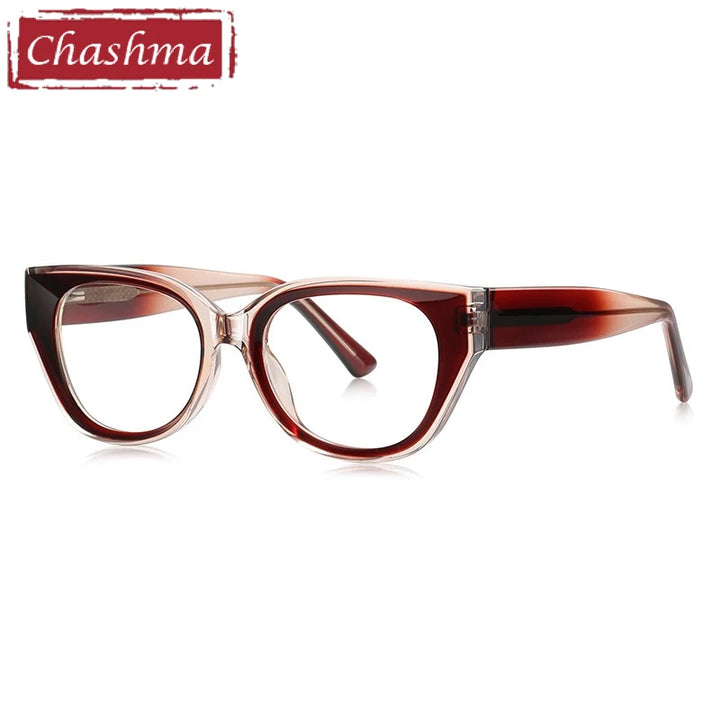 Chashma Ochki Women's Full Rim Cat Eye Tr 90 Titanium Eyeglasses 64020