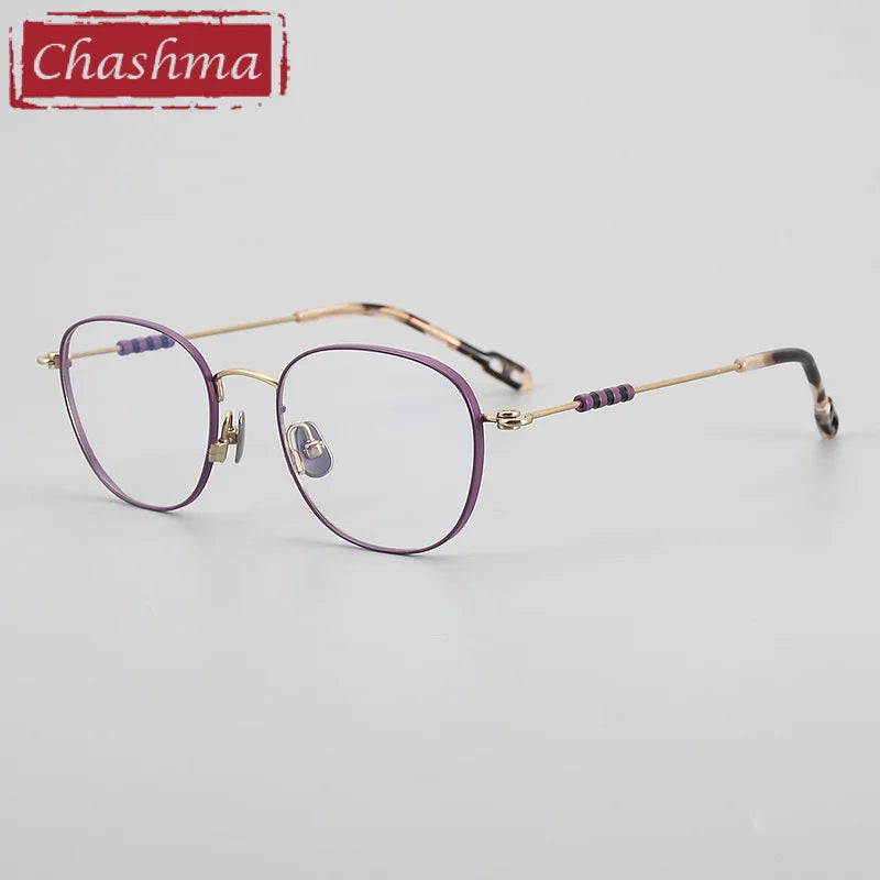 Chashma Women's Full Rim Oval Square Acetate Titanium Eyeglasses 778404