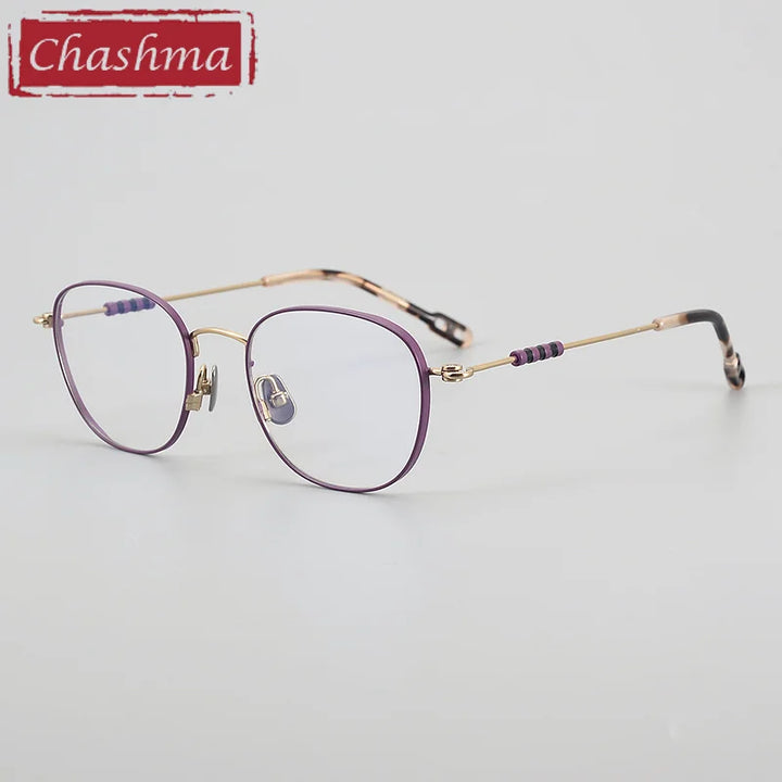Chashma Women's Full Rim Oval Square Acetate Titanium Eyeglasses 778404