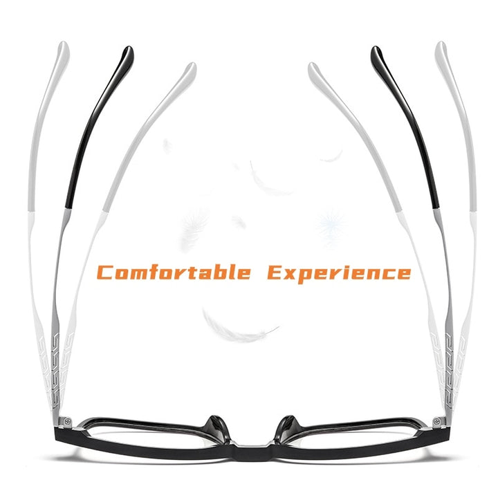 Yimaruili Men's Full Rim Square Acetate Titanium Eyeglasses 15209t Full Rim Yimaruili Eyeglasses   